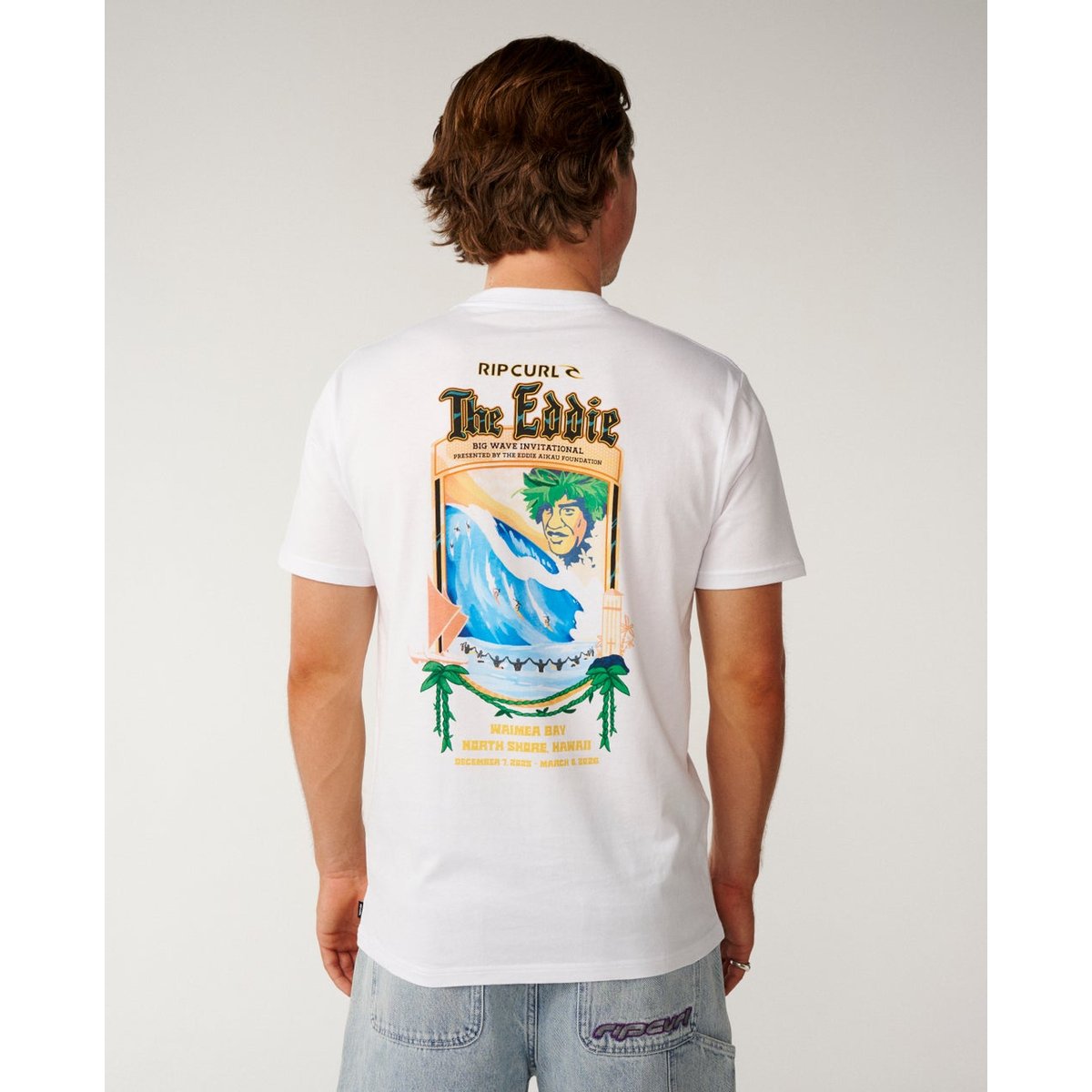T-shirtEDDIE WOUL GO POSTER ART blanc, RIP CURL