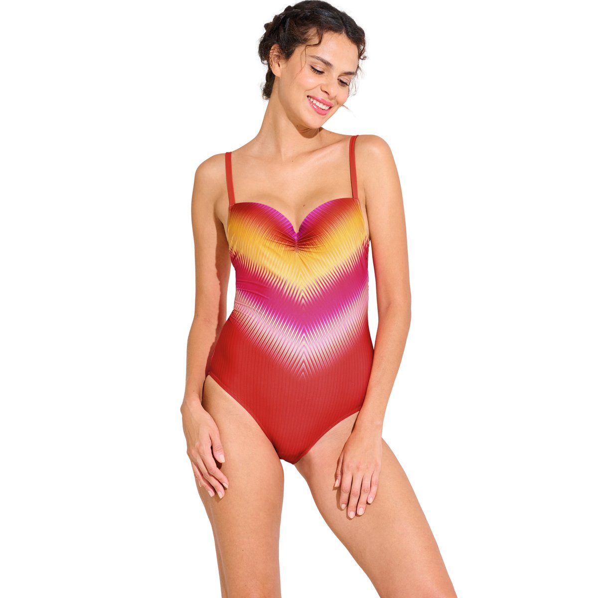 Maillot de bain une pièce préformé OSAKA rose, LISCA