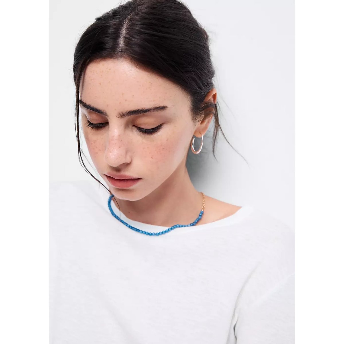 T-shirt à manches longues avec boutons décoratifs blanc cassé, MANGO TEEN