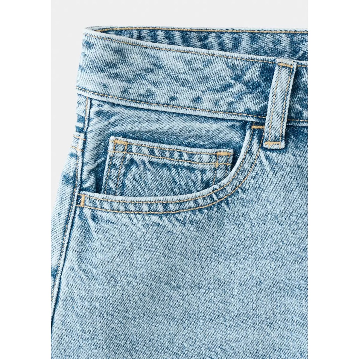 Short détail effiloché bleu moyen, MANGO TEEN