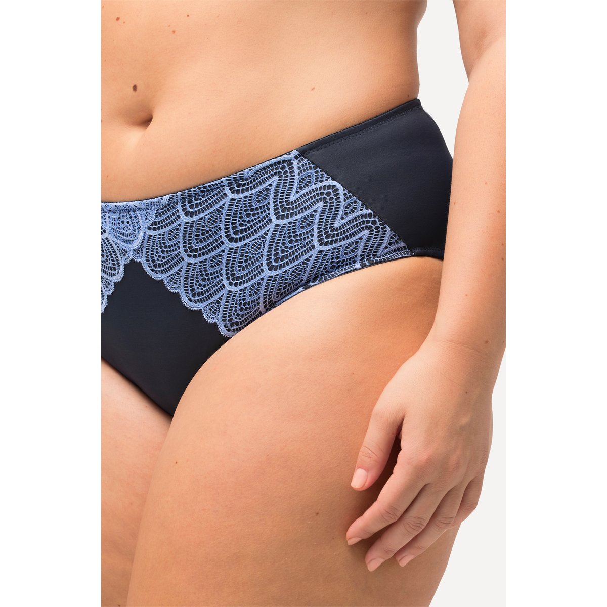 Culotte midi en microfibre bleu nuit, ULLA POPKEN
