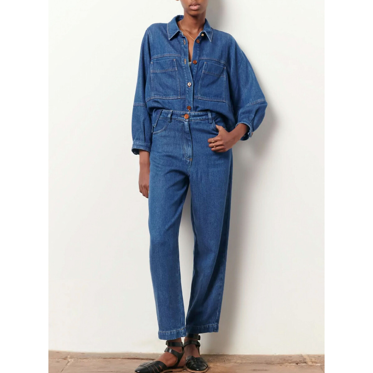 Wijde, rechte jeans Nica jean, SESSUN