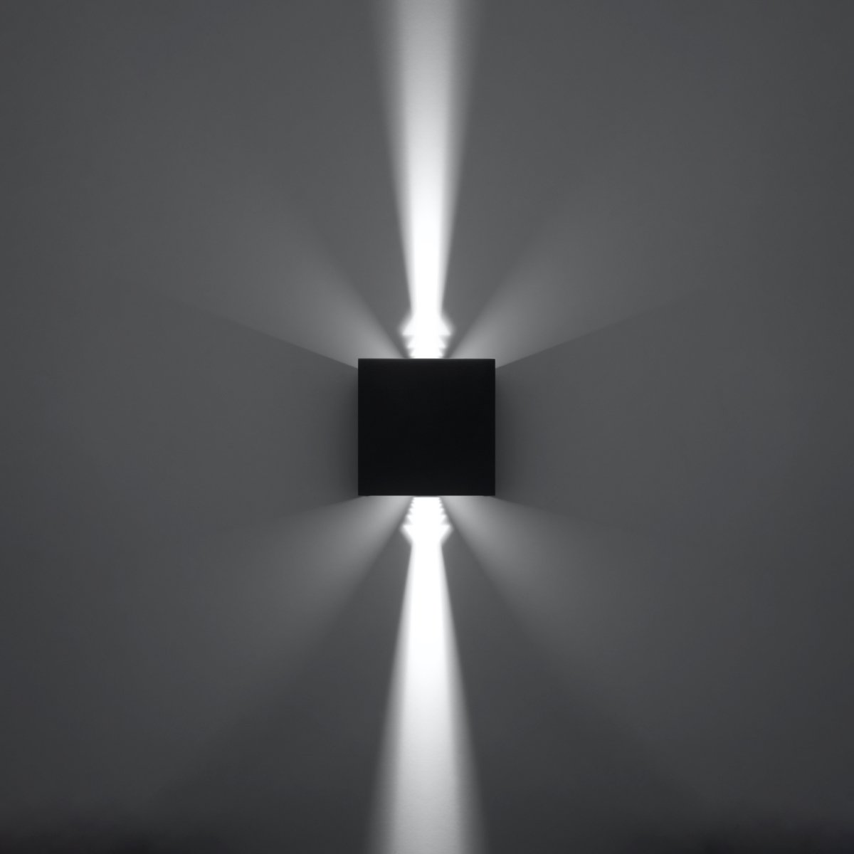 Applique Aluminium Noir LED 1 Luca noir, EDEN