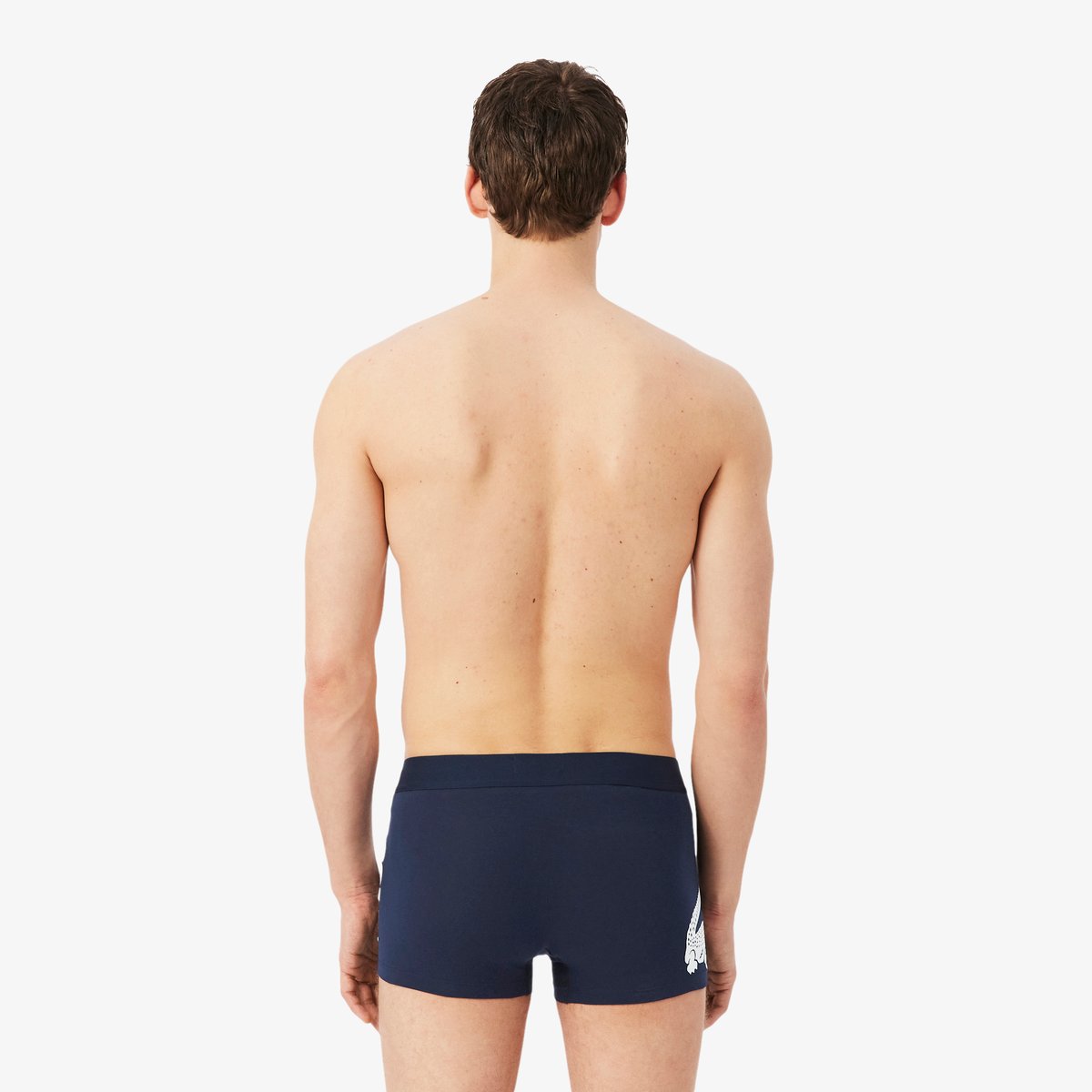 Lot de 3 boxers courts coton stretch bleu-bck, LACOSTE