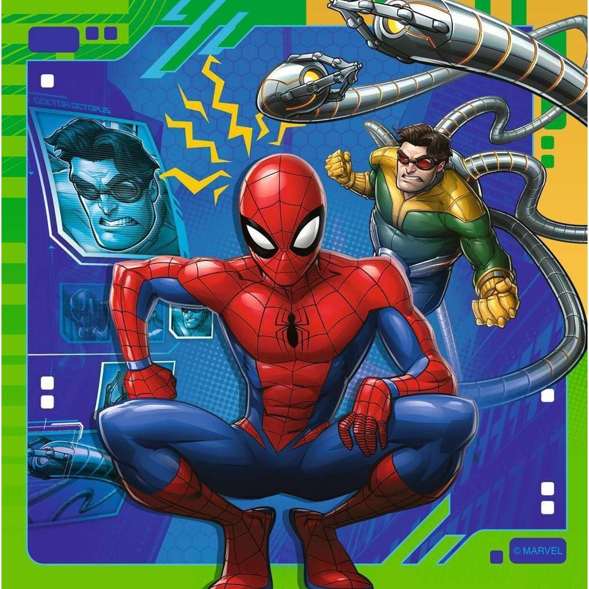 Puzzle Attaque spéciale Spiderman 3x49 pcs bleu, RAVENSBURGER