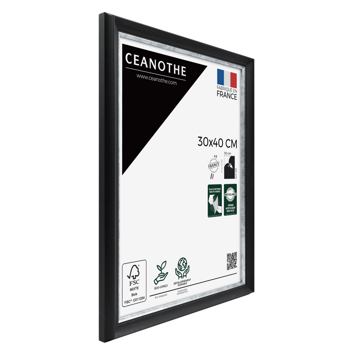 Cadre Photo En Résine Recyclée PANDORE argent, CEANOTHE