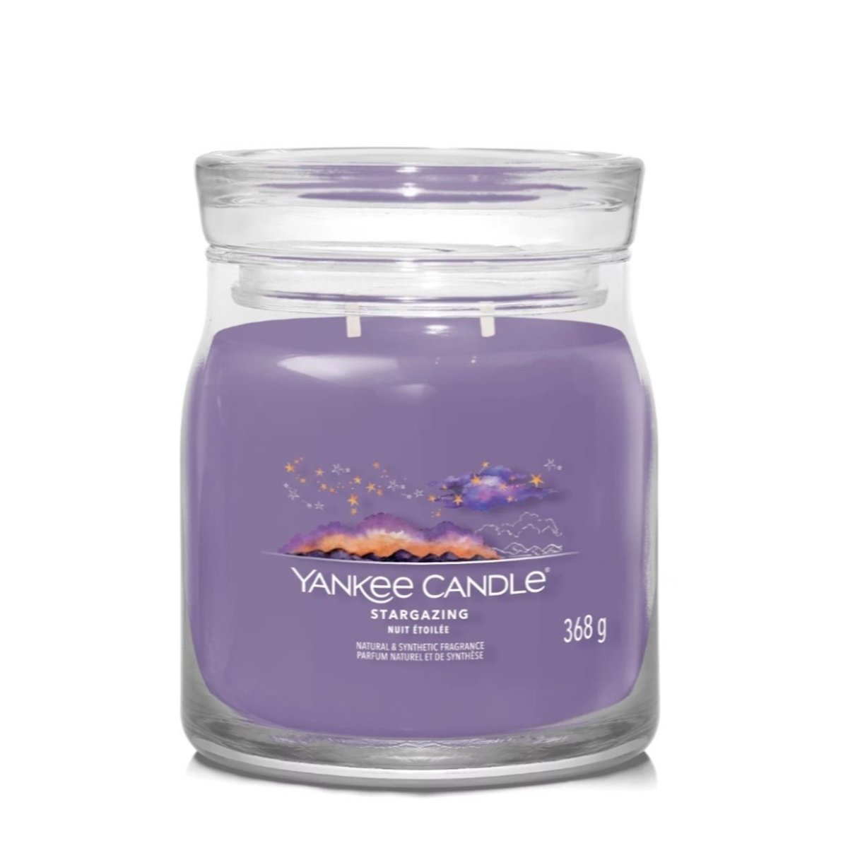 Bougie signature Nuit étoilée modèle moyen - NUIT ÉTOILÉE violet, YANKEE CANDLE