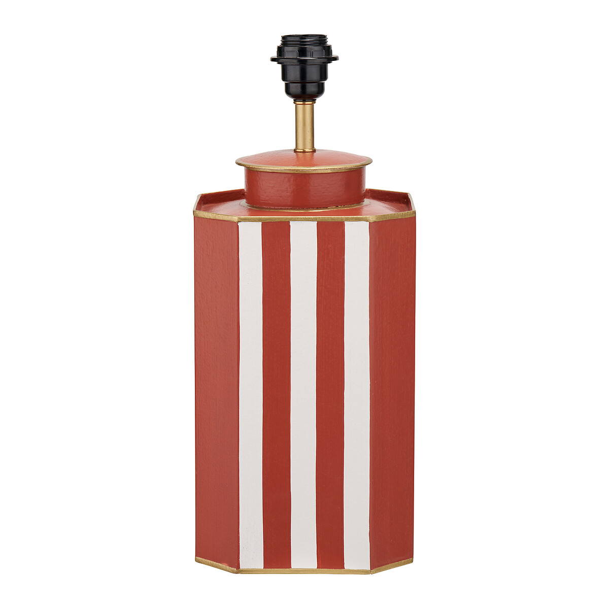 Reya Hand Painted Stripe Table Lamp Base cinnamon, ÉDITÉ