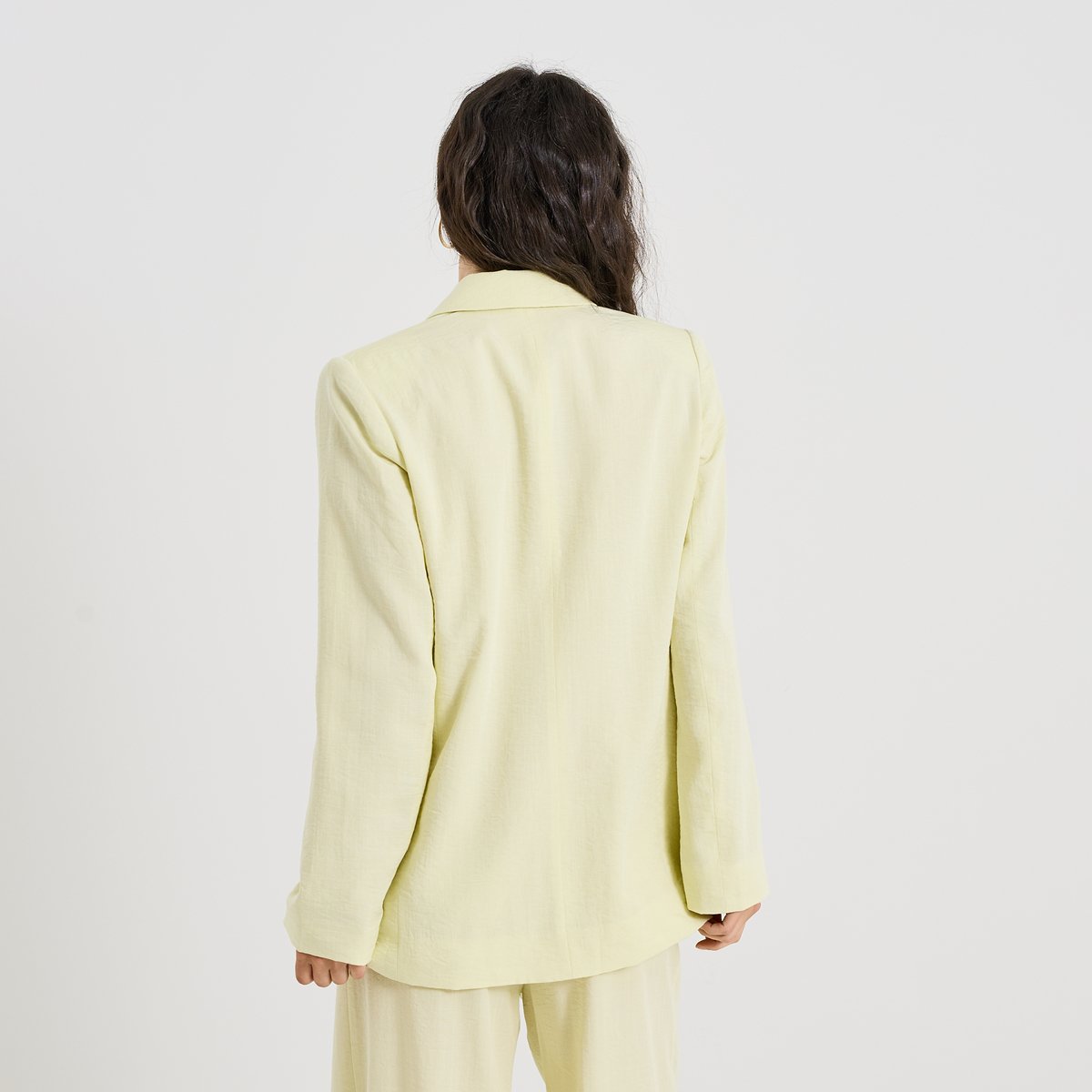 Blazer oversize double boutonnage jaune, GRAIN DE MALICE