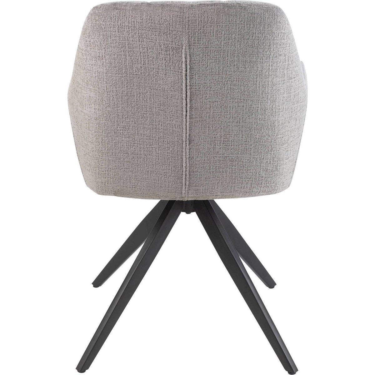 Chaise pivotante en tissu gris et noir, RECOLLECTION