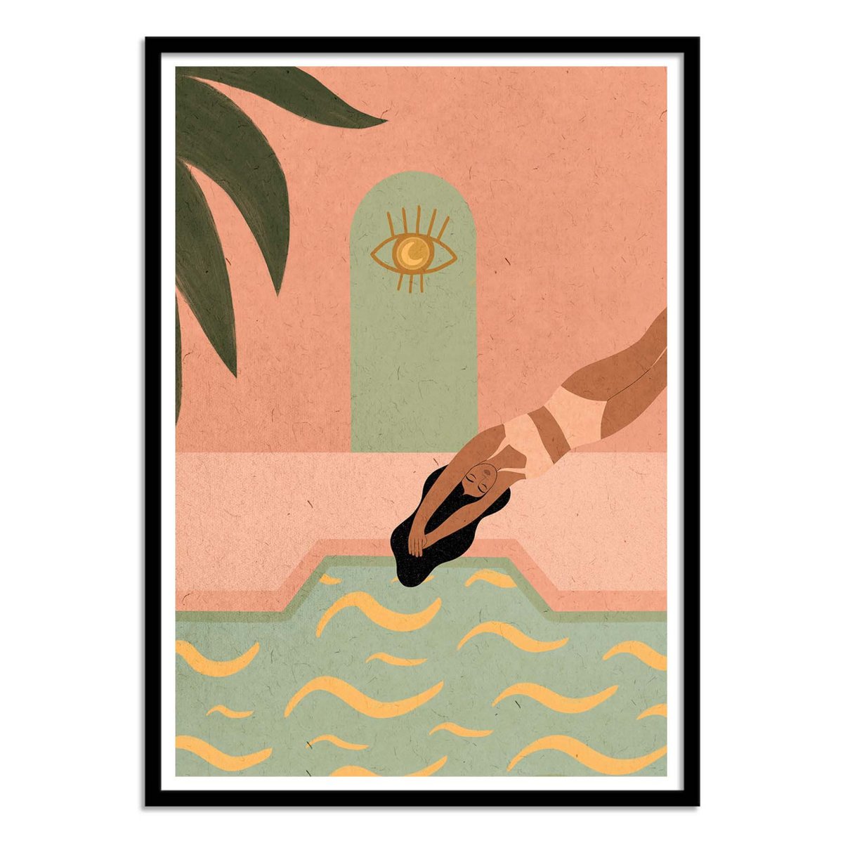 Affiche d'art - Wavy dreams - Lemon Fee vert, WALL EDITIONS