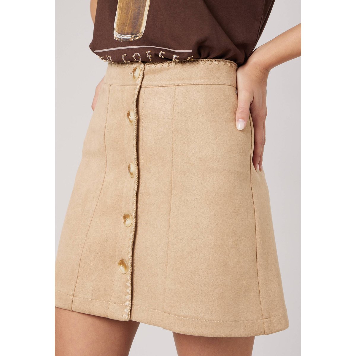 Jupe évasée femme BILLIE beige, DEELUXE