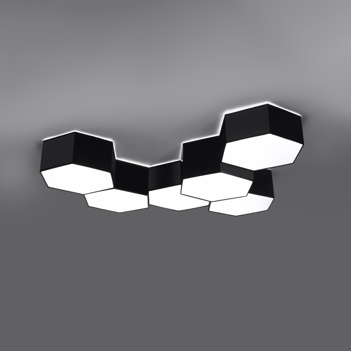 Plafonnier PVC Noir E27 2 Sunde 15 noir, EDEN