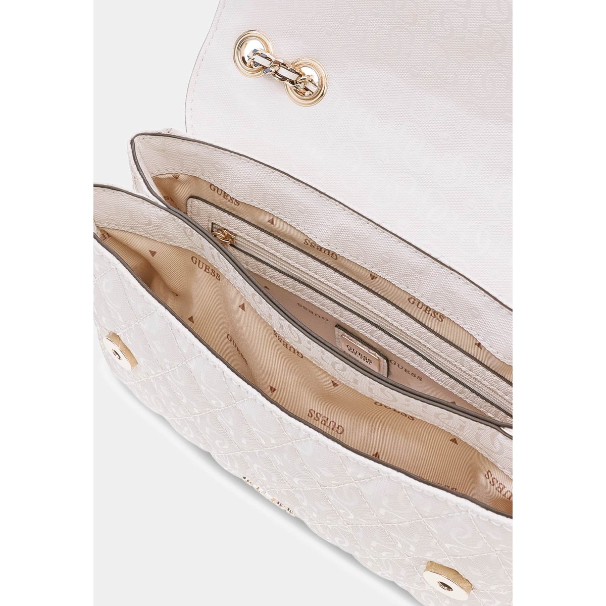 Tamara Matelassé Crossbody crème, GUESS
