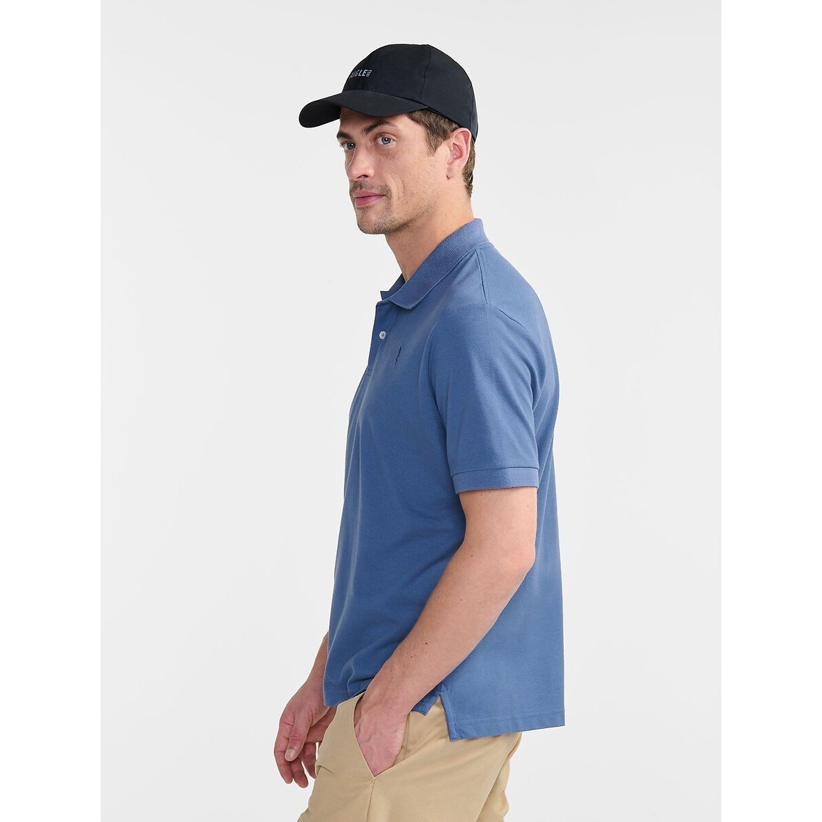 Dry Fast Polo Shirt with Short Sleeves grey blue, AIGLE