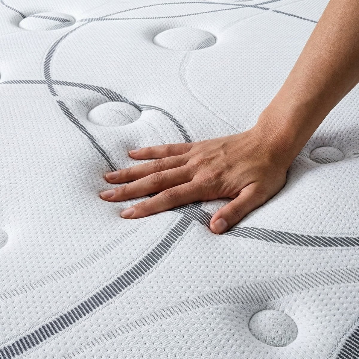 Matelas Ressorts ensachés CONCORDE - 26 cm d'épaisseur - Accueil équilibré, soutien ferme blanc, MAISON AUBERTIN