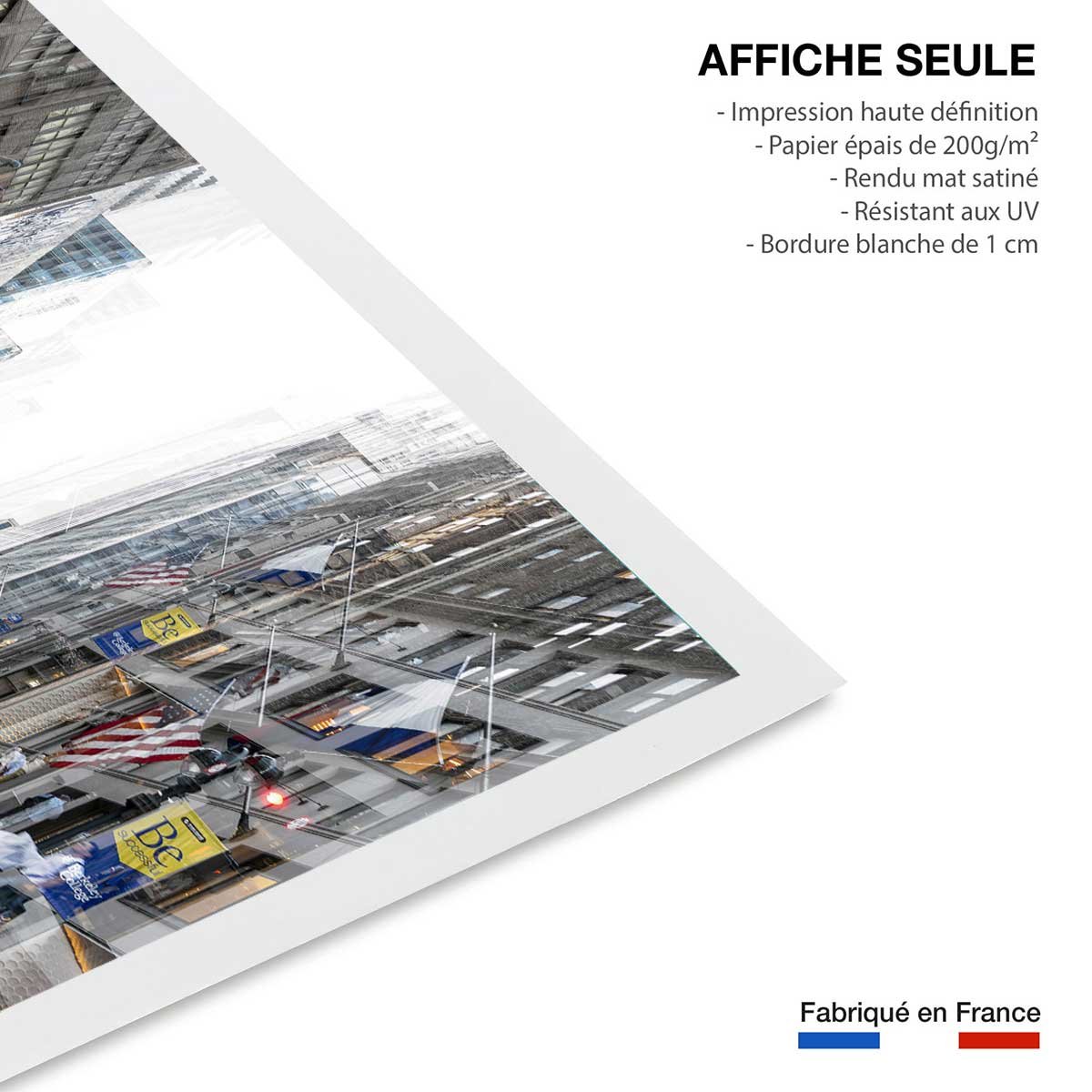 Poster madison square abstraction affiche seule, HEXOA