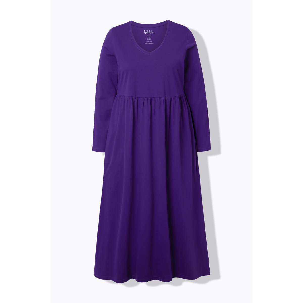 Robe maxi à manches longues et décolleté lys, ULLA POPKEN