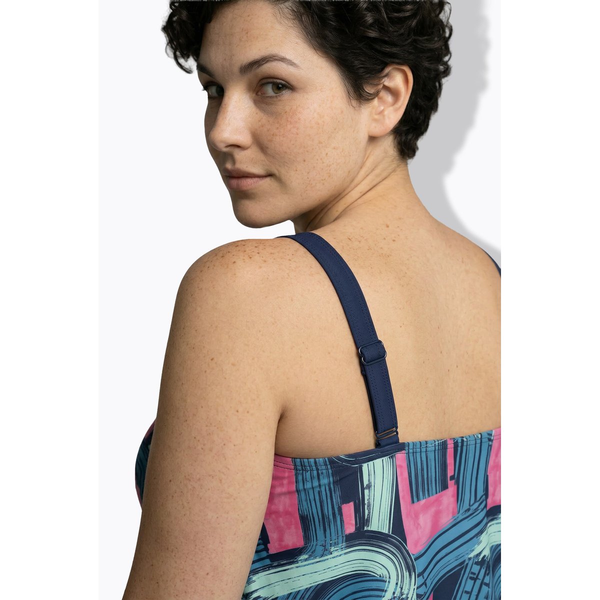 Tankini avec bonnets souples bleu foncé, ULLA POPKEN