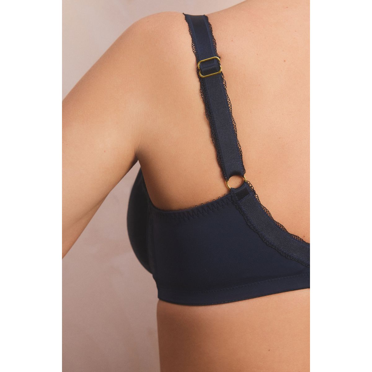 Soutien-gorge balconnet non rembourré bleu marine, NEXT