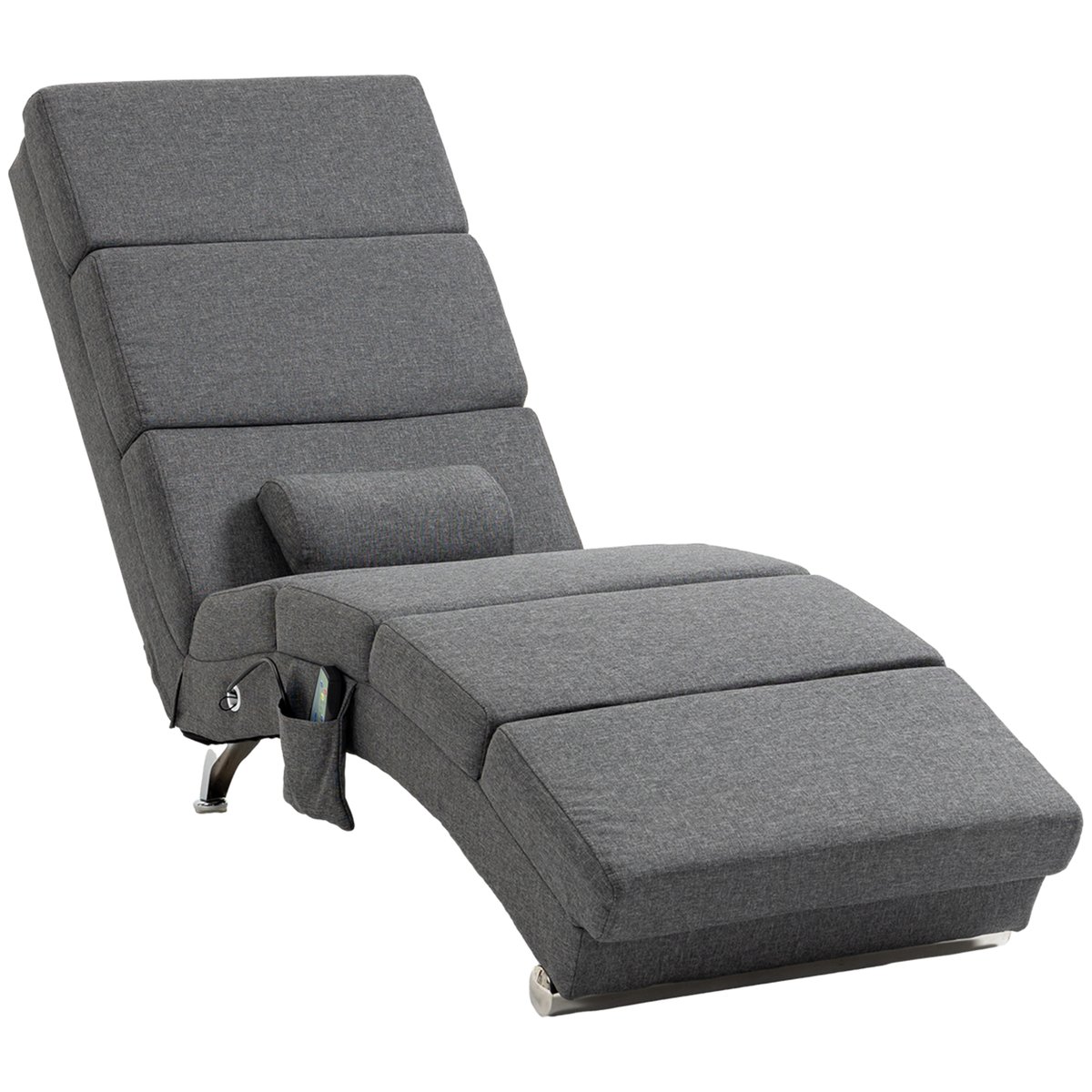 Fauteuil de massage inclinable Tissu effet gris foncé, HOMCOM