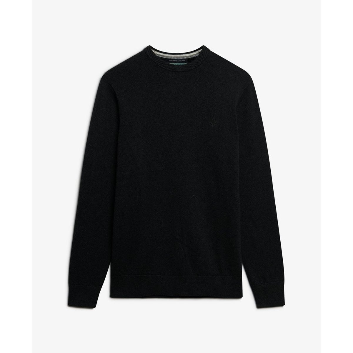 Pull en Coton Essentials anthracite chiné, SUPERDRY