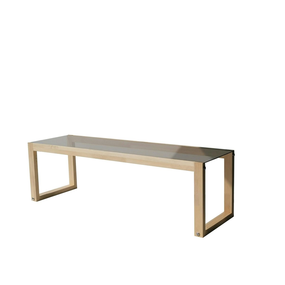 Meuble TV 130 cm moderne bois et verre LHASA bois clair, PIER IMPORT