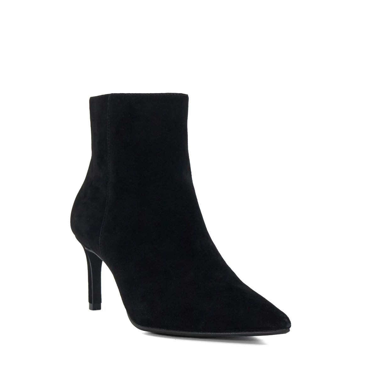 Bottines à coupe large, talon haut et bout pointu - Wide Fit OBSESSIVELY black-suede, DUNE LONDON