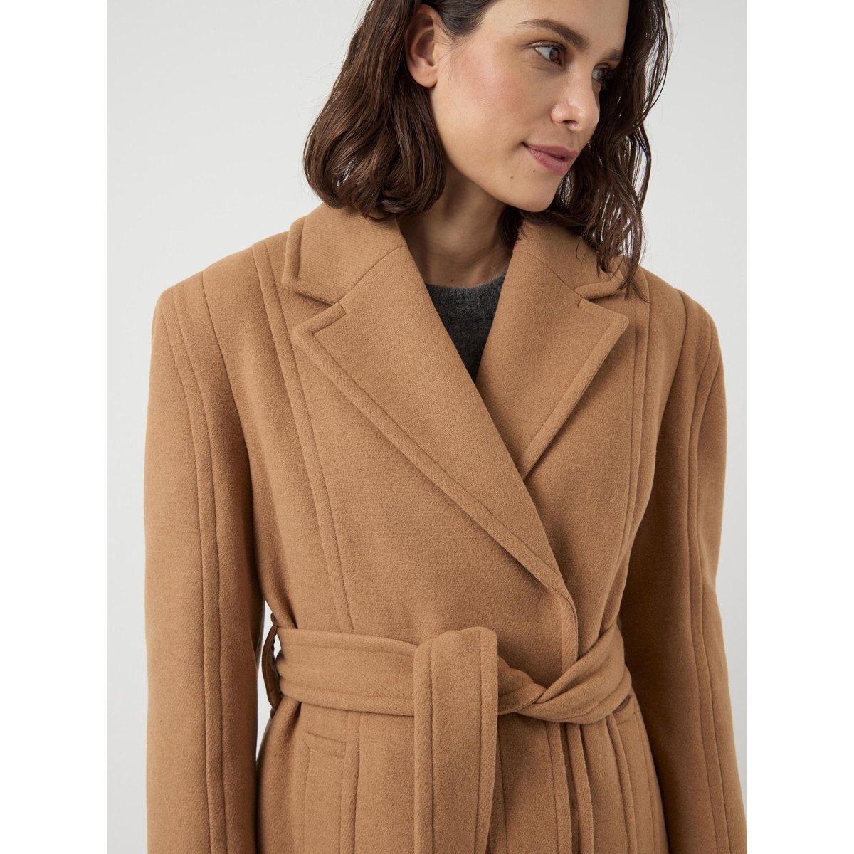 Manteau tobacco brown, YAS