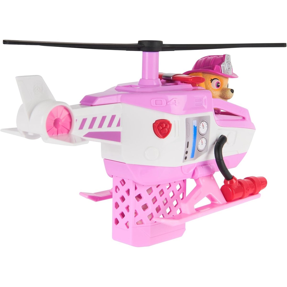 Paw Patrol Fire Rescue - Skye avec l'hélicoptère de sauvetage rose, SPIN MASTER