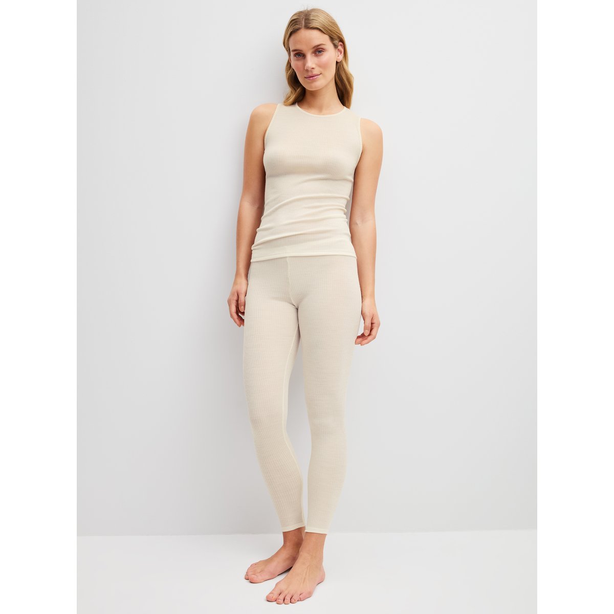 Débardeur en laine-soie sans manches Laine SILKY WOOL SOFT crème de charme, CALIDA