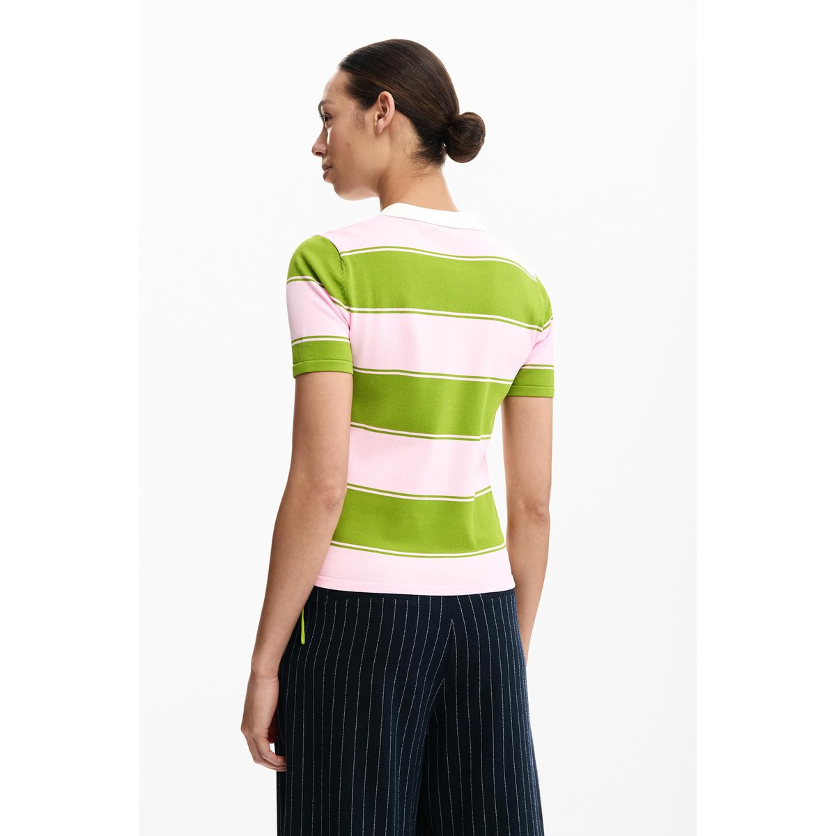 T-shirt polo lacée rouge, DESIGUAL