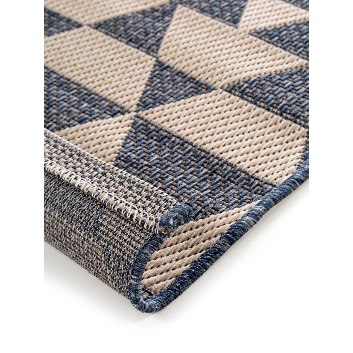 Tapis d'extérieur & intérieur RIVER beige/bleu, BENUTA 
