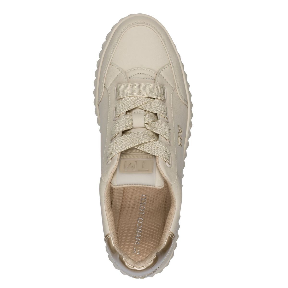 Basket à lacets beige beige combiné, MARCO TOZZI