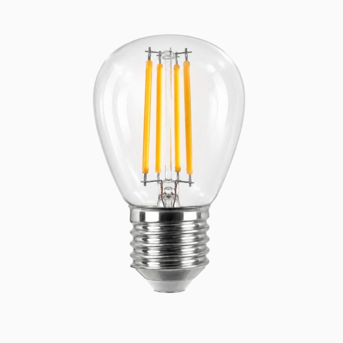 Ampoule Filament Led E27 6 W Ronde Blanc Chaud transparent, MILLUMINE