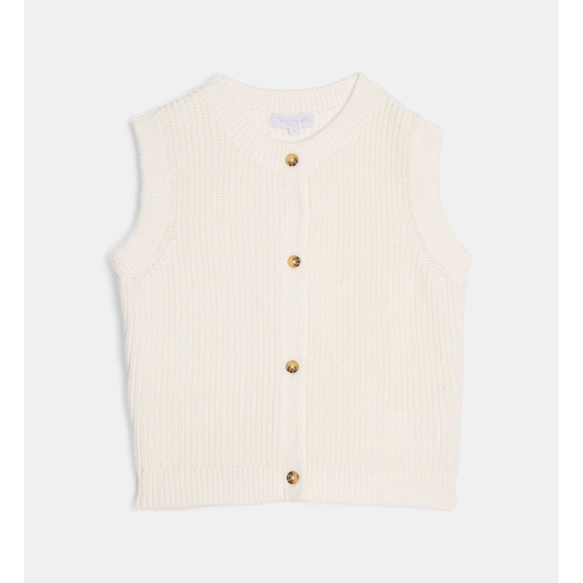 Gilet sans manches lamrousse coton écru, CADET ROUSSELLE
