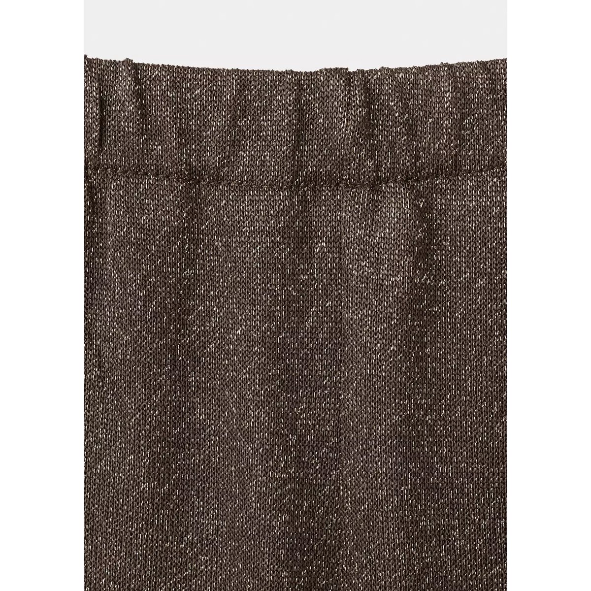 Pantalon droit maille Fil textile marron, MANGO TEEN