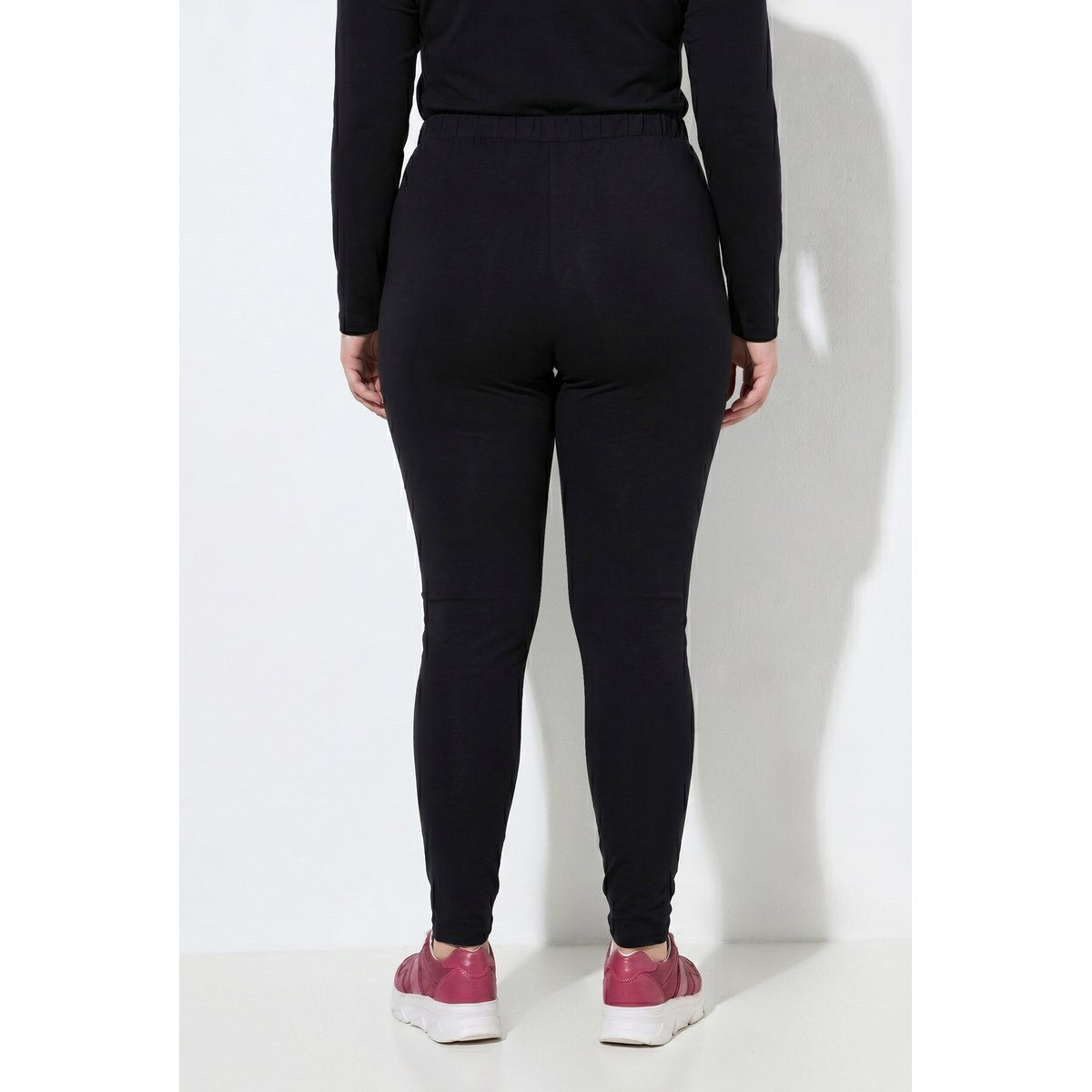 Legging « Cut It Your Way » en coton bio noir, ULLA POPKEN