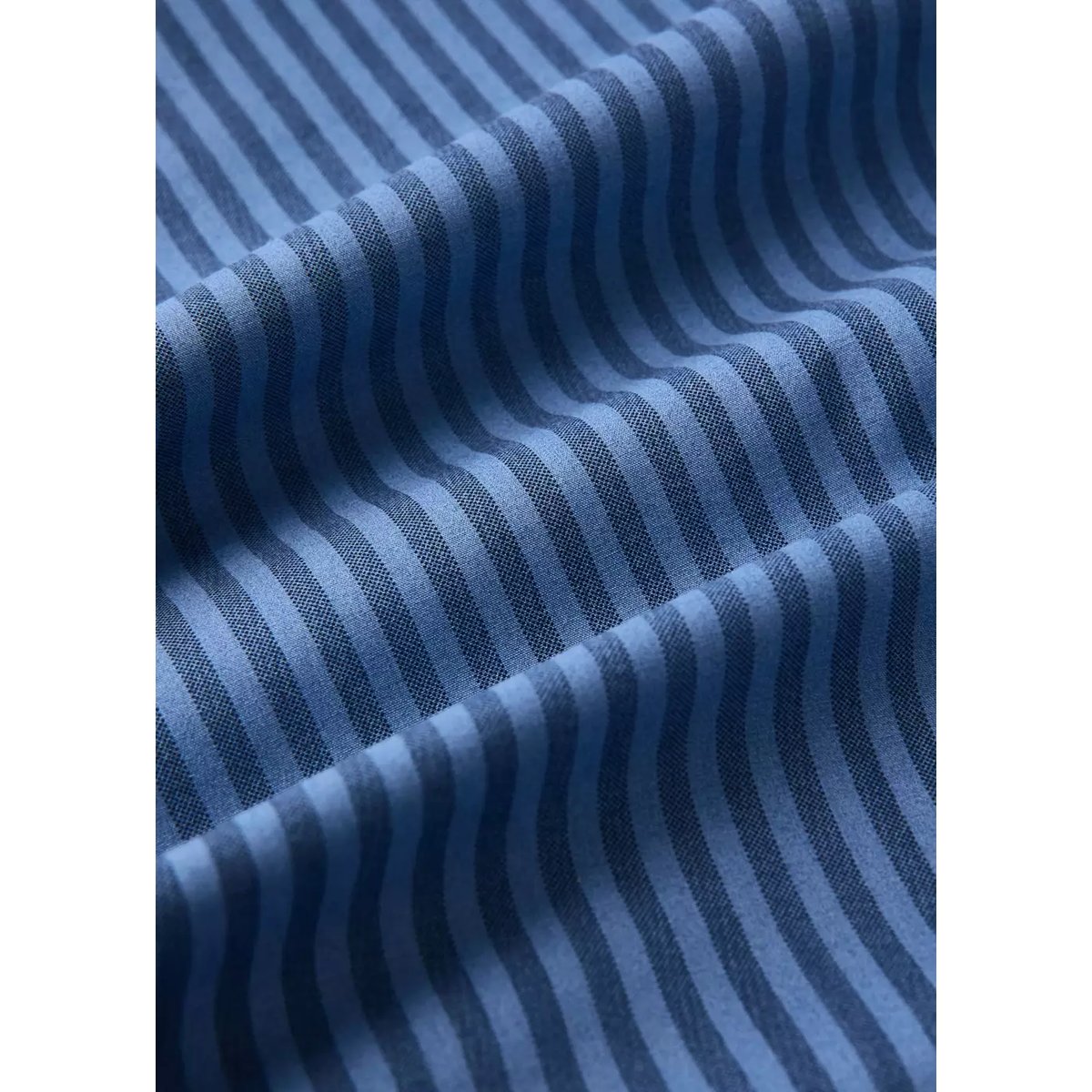 Housse de couette percale de coton 200 fils imprimé rayures fines kodak lit 135/140 cm bleu indigo, MANGO HOME