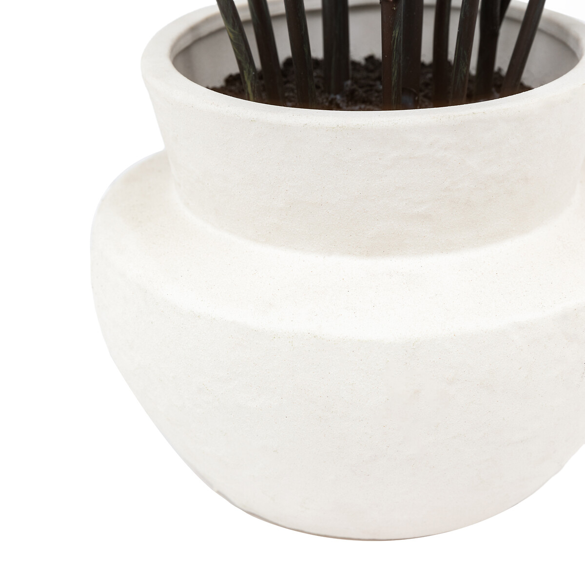 Faux Eucalyptus in Ceramic Ivory Pot white, SO'HOME