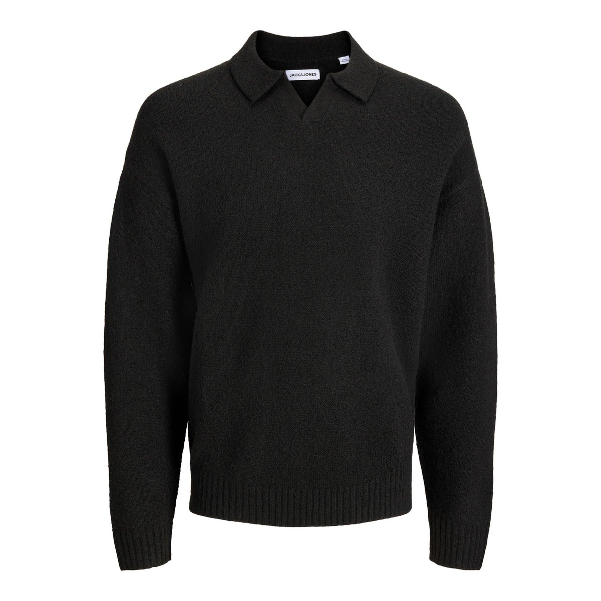 Polo Tricoté black 1, JACK & JONES