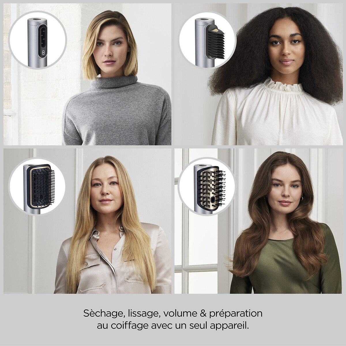 Secador de cabelo com varinha de ar bege, BABYLISS