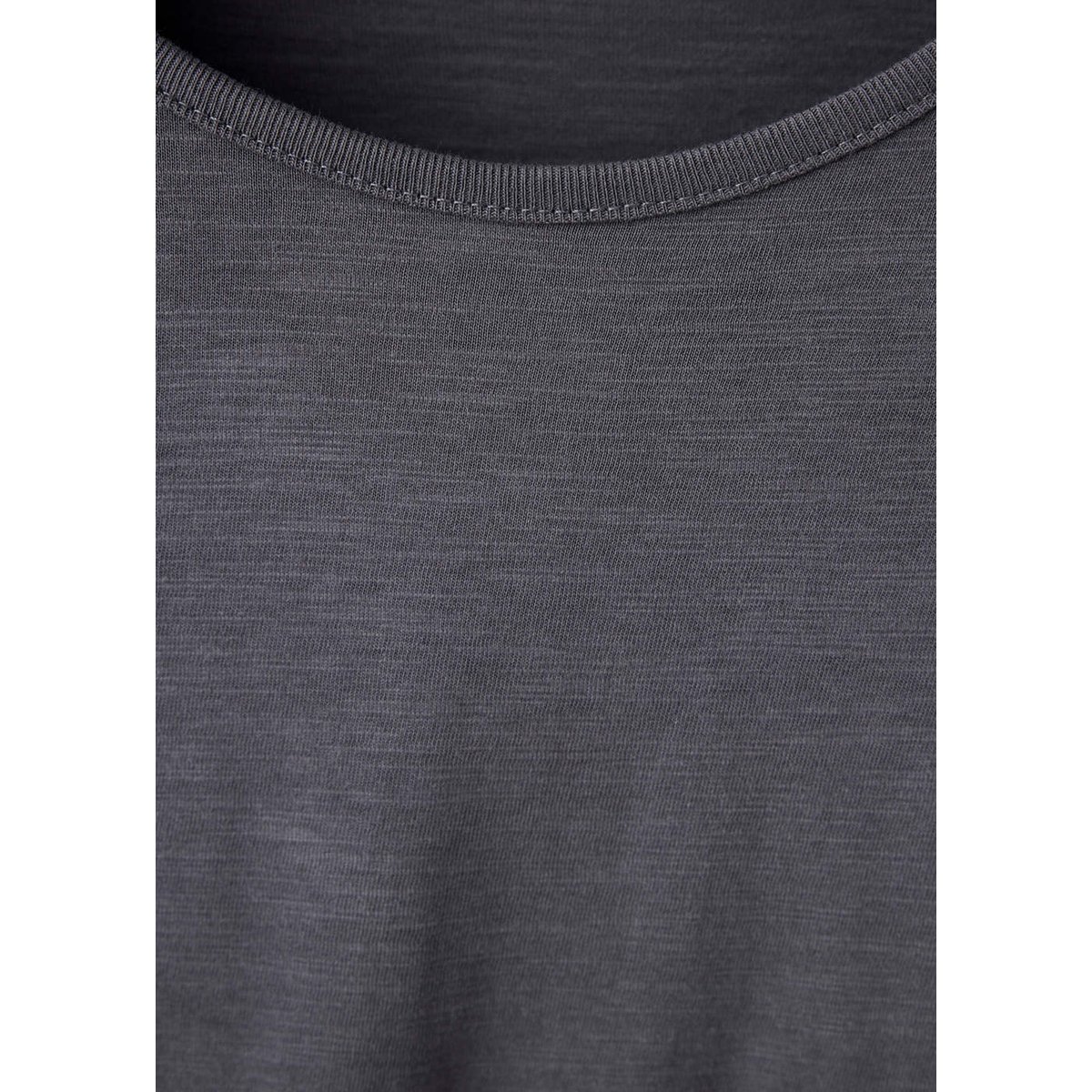 T-shirt froncé coton gris anthracite, MANGO TEEN