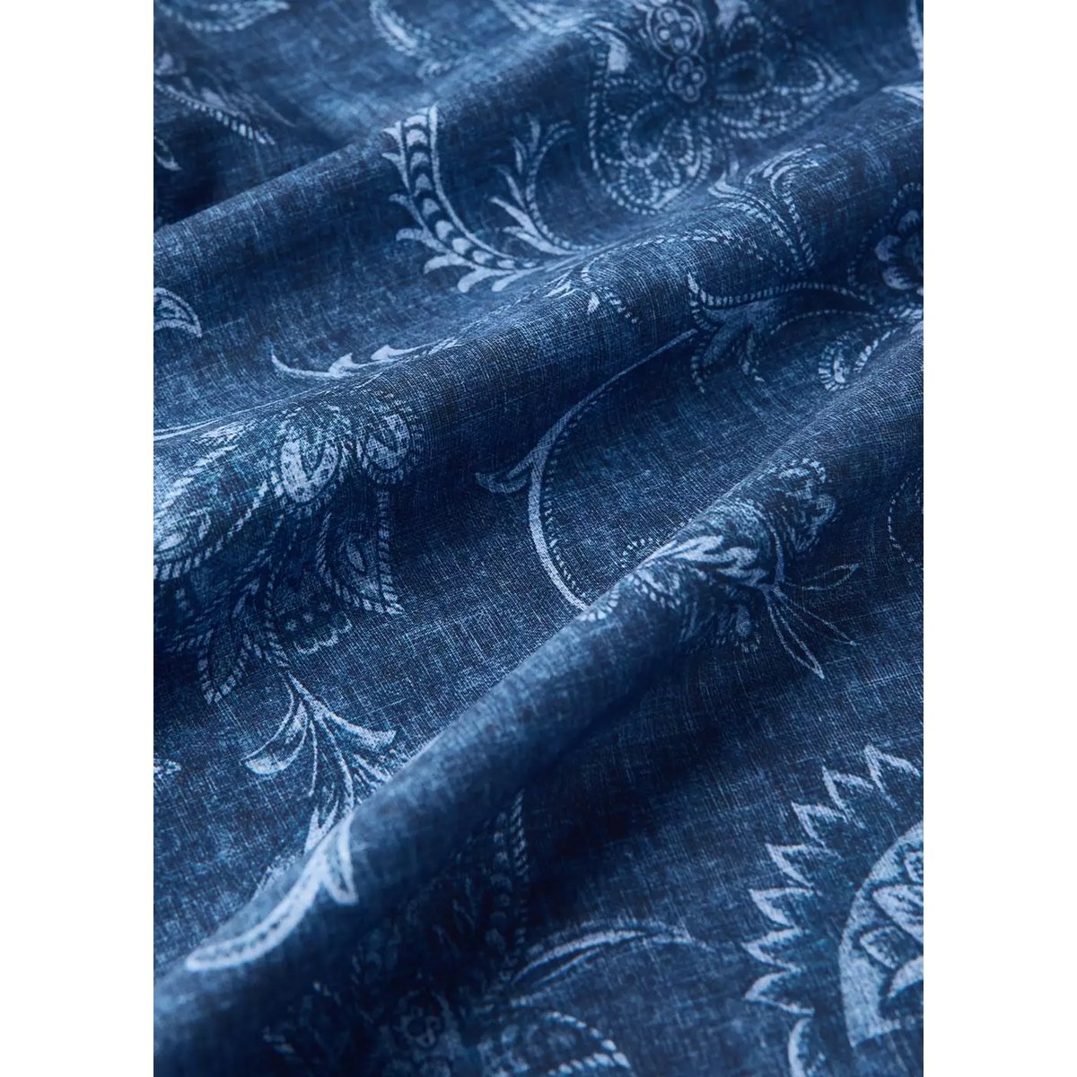 Housse de couette en percale de coton 100 % Lit 150/160 cm bleu indigo, MANGO HOME
