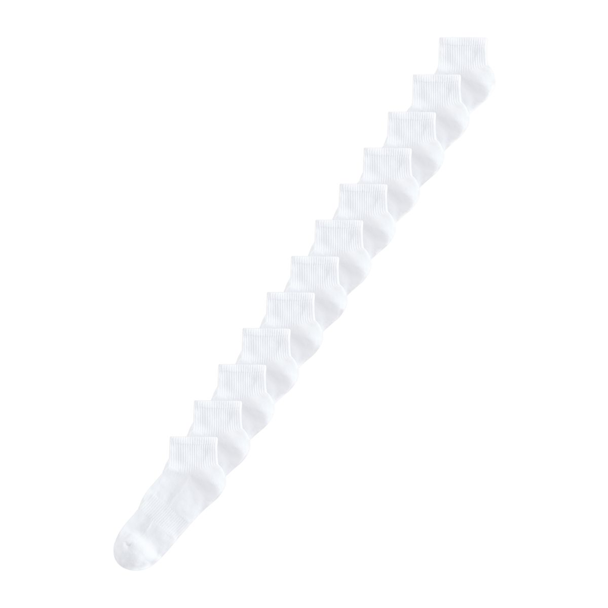 Chaussettes de sport rembourrées, lot 12 blanc, NEXT