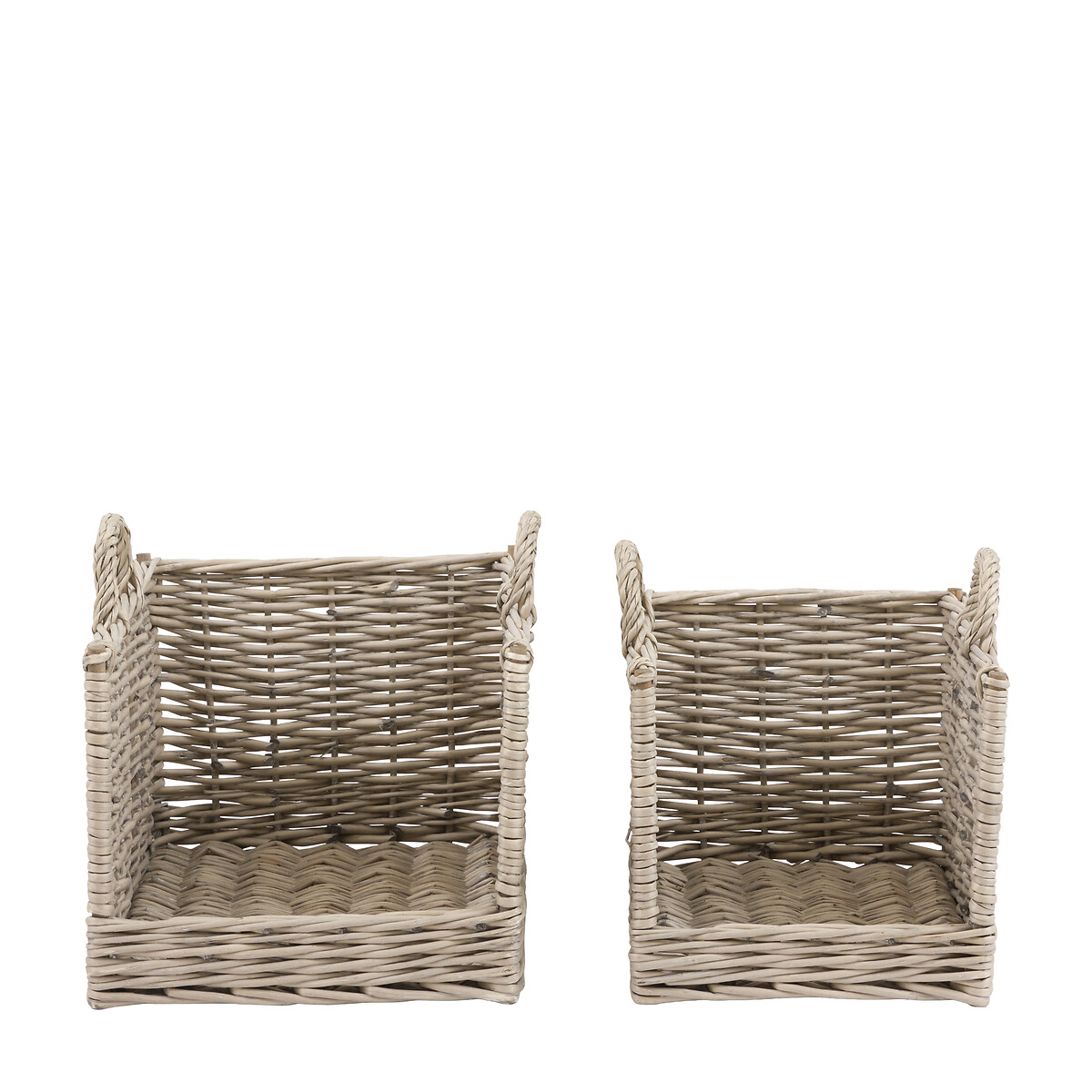 Set of 2 Corte Log Baskets brown , ÉDITÉ