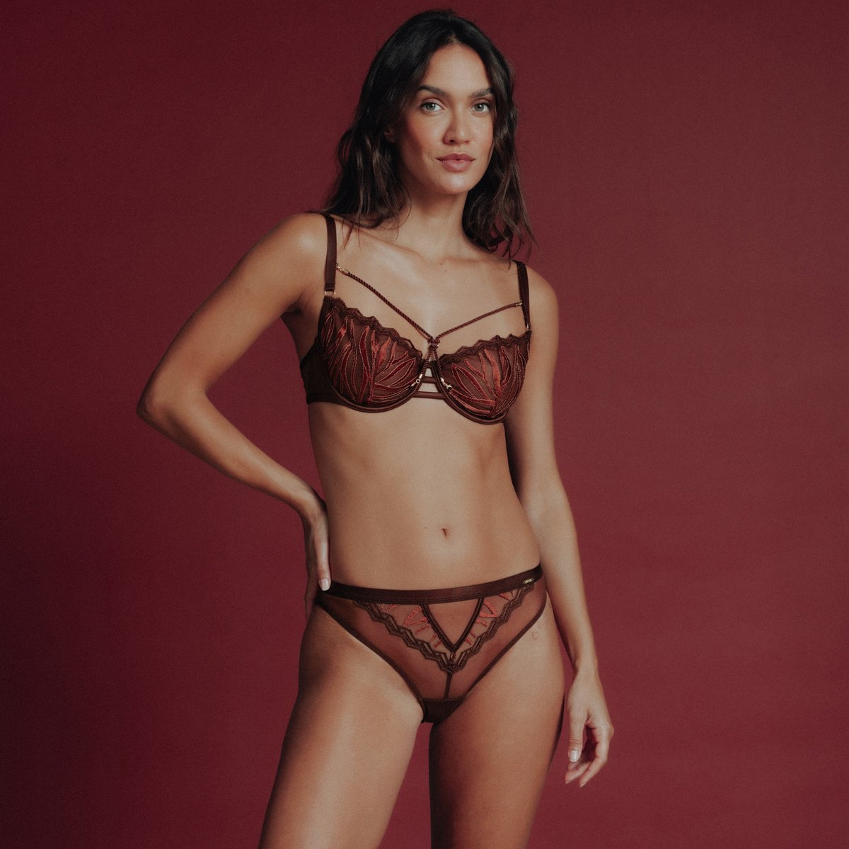 Culotte CIANE multico marron, ROUGEGORGE LINGERIE