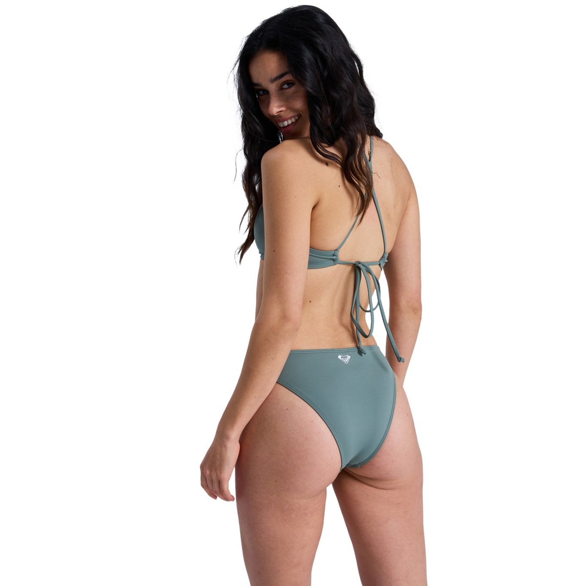 Bas de maillot de bain culotte bikini classique SOLID ESSENTIALS MODERATE. vert agave green, ROXY