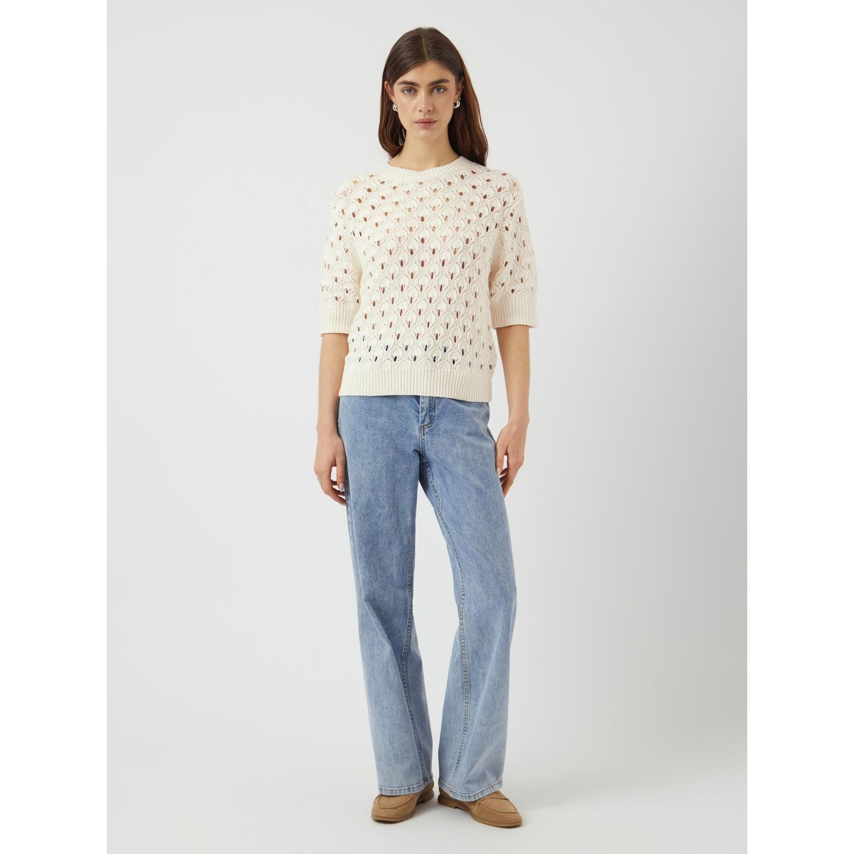 Pullover star white, YAS