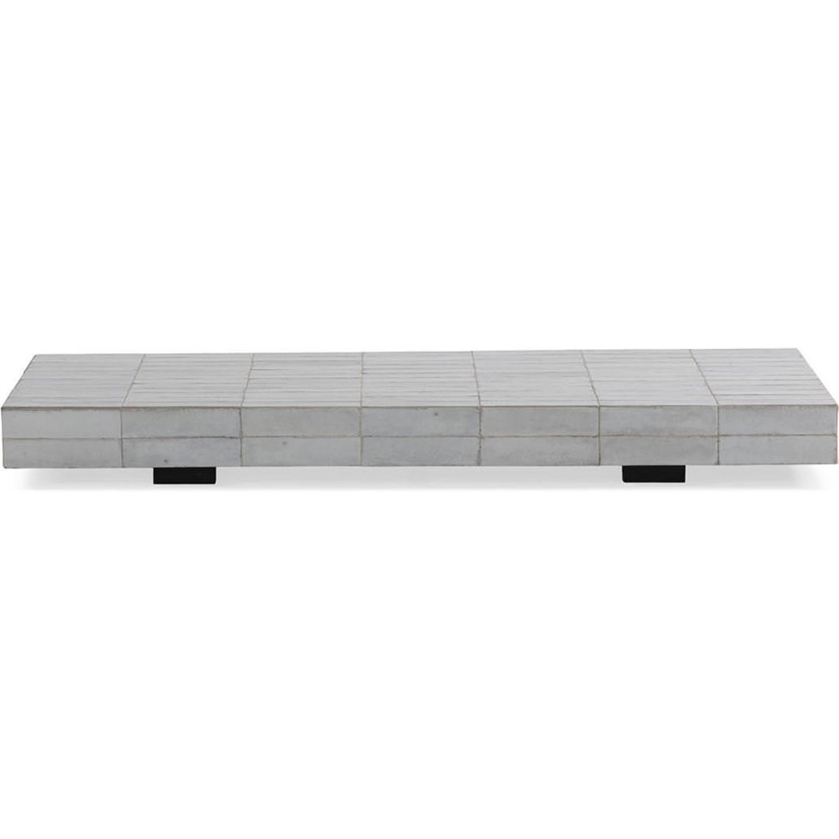 Table basse céramique motif géométrique blanc, RECOLLECTION